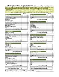 30 Printable Personal Budget Template Forms Fillable