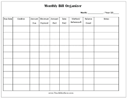 Bill Of Payment Template Bill Of Payment Template Monthly