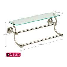 Glass Shelf With Double Towel Bar