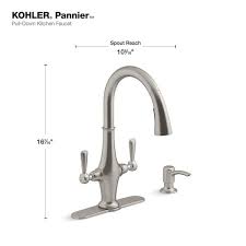 kohler pannier two handle pull down