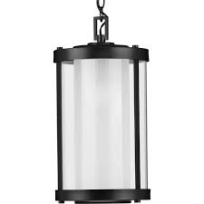Progress Lighting Irondale Black Craftsman Clear Glass Cylinder Pendant Light In The Pendant Lighting Department At Lowes Com