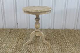 Light Wood Round Side Table