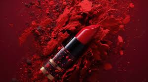 vibrant red lipstick captivating