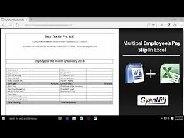 How To Make Multiple Payment Slip In One Click Multi Pay Slip Salary Slip Template