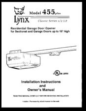 lynx 455 plus clic series manuals