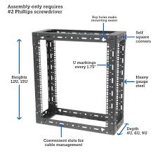 open frame wall mount rack