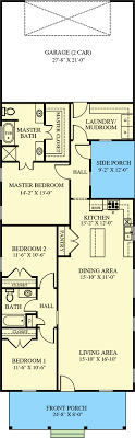 3 Bed Narrow Cottage House Plan Under