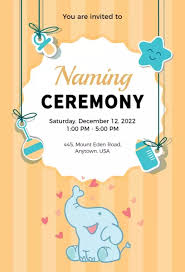 Invitation letter formats for chief guests, guest of honor, ceo or any other personality in parties, events, programs and ceremonies. Naming Ceremony Invitation Templates Photoadking
