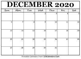 Print a calendar for february 2021 quickly and easily. Printable December 2020 Calendar Templates 123calendars Com