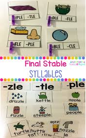 Final Stable Syllables Le Picture Sort Clip Cards And