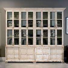 Glass Front Cabinet Bookcase With