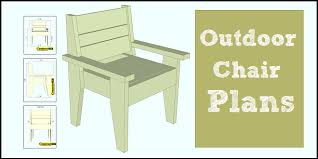 outdoor chair plans easy to build