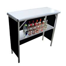 High bar tablea high bar table is perfect for the smaller kitchen or living area, when space is at a premium. Gopong Foldable High Top Pop Up Party Bar Includes 3 Front Skirts And Portable Carrying Case Walmart Com Bar Furniture Portable Bar High Top Tables