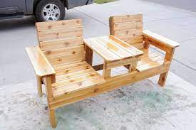 how to build a double chair bench with