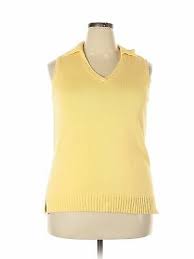 Jeanne Pierre Women Yellow Pullover Sweater 2 X Plus Ebay