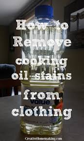cooking oil stains from clothing