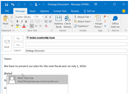For an email, you write the attn directly into the subject line (see the steps above). Use Mentions In Outlook To Get Someone S Attention Microsoft Community