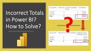 power bi shows incorrect mere total