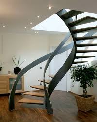 Step up your staircase design. Floating Steps Circular Staircase Design Ideas Denplex