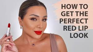 red lip makeup tutorial 2021 nina