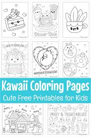 free cute kawaii coloring pages for kids