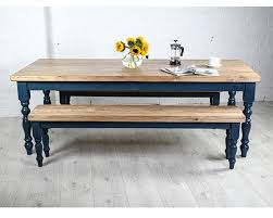 Farmhouse Dining Table With Rustic Wood Top