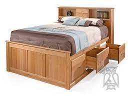 Storage Bed With Bookcase Headboard
