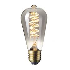 Squirrel Cage Led Filament Bulb With Titanium Finish Glass Dimmable