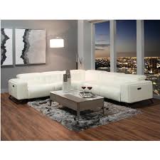 anchi white leather power reclining