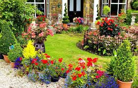 English Garden Sculptures Colorful