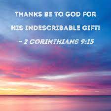 2 corinthians 9 15 thanks be to for