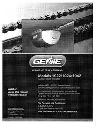 genie 1022 owner s manual pdf