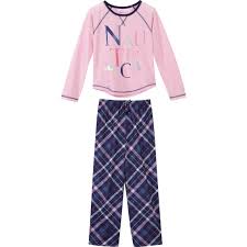 Nautica Girls Plaid 2 Pc Pajama Set Girls 7 16 Apparel