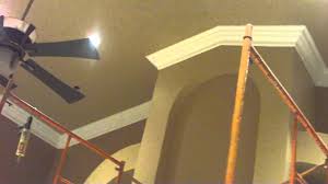 vaulted ceiling crown molding job you