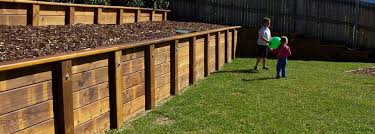 Timber Retaining Walls Built Outdoor