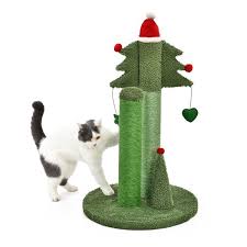 This cactus scratching post is the cutest solution! Cat Craft Christmas Cactus Tree Scratching Post 33 Inches Tall Walmart Com Walmart Com