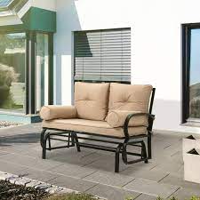 Outdoor Glider Chair Cushions On Sofa