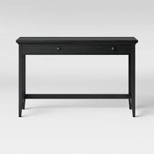 75 office desk solid mahogany wood 12 drawers rubbed black modern contemporary. Carson Wood Writing Desk With Drawers Black Threshold Target