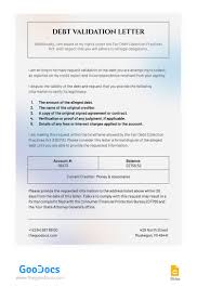 stylish debt validation letter template
