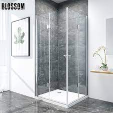 pivot glass shower cubicle