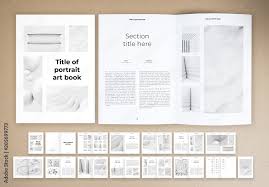 black and white book layout stock