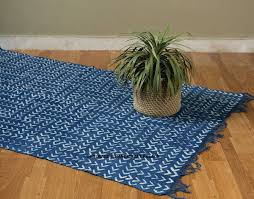 3 5x6 ft rug cotton carpet indigo blue