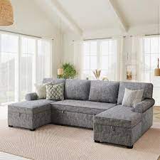 u shaped polyester sectional sofa