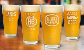 Personalized 16oz Beer Glasses From