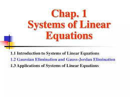 Chap 1 Systems Of Linear Equations
