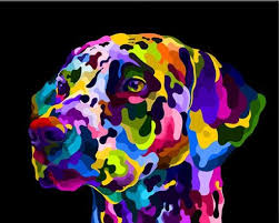 Colorful Dog On Pop Art Animals Paint