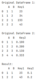 python merge two dataframes based on