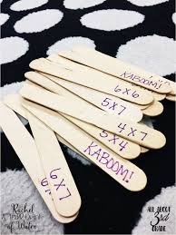 Easy To Make Multiplication Game With Popsicle Sticks And A