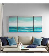 calm blue teal ocean canvas wall art