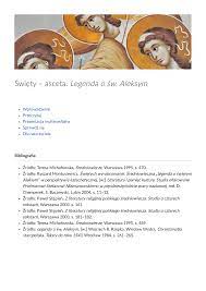 Święty – asceta. Legenda o św. Aleksym | Notatki Historia | Docsity